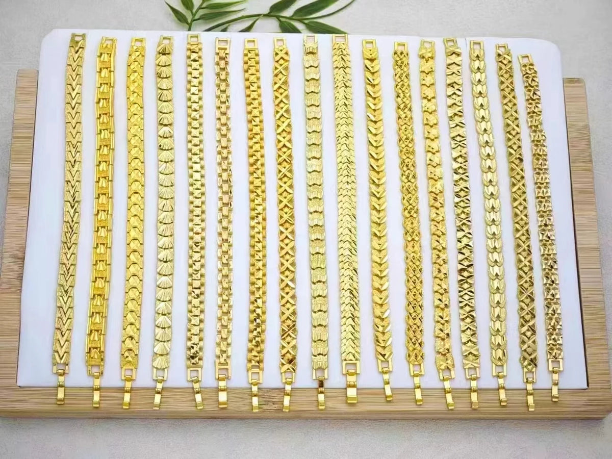 Bracelet en or jaune pour Homme imperméable et antirouille pour Poignet