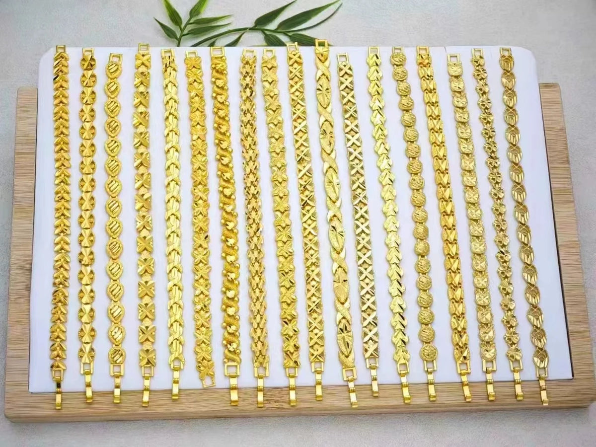 Bracelet en or jaune pour Homme imperméable et antirouille pour Poignet