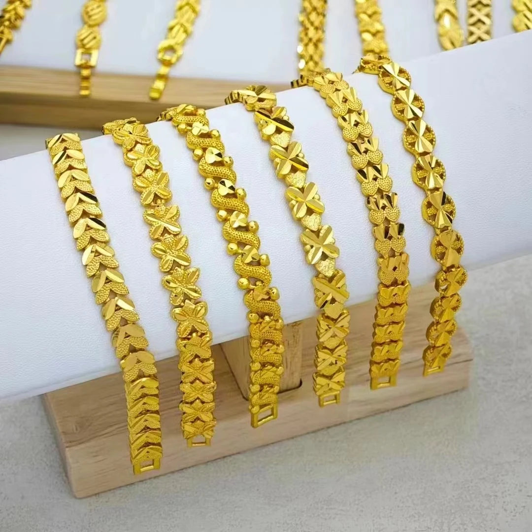 Bracelet en or jaune pour Homme imperméable et antirouille pour Poignet