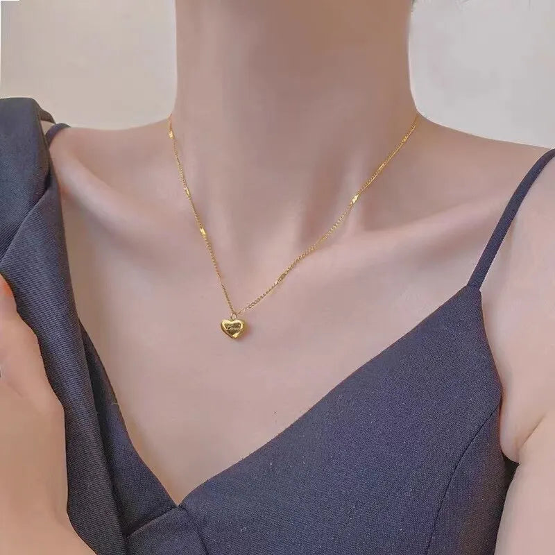 Collier Cœur Doré - L'Éclat d'Amour | Christe Bijoux Éclats