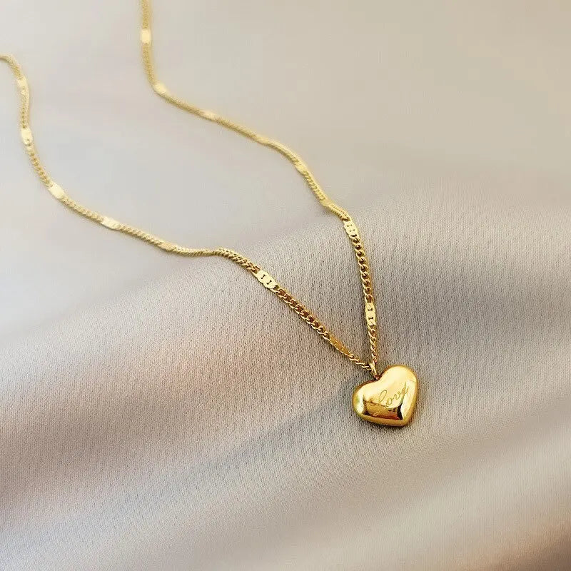 Collier Cœur Doré - L'Éclat d'Amour | Christe Bijoux Éclats