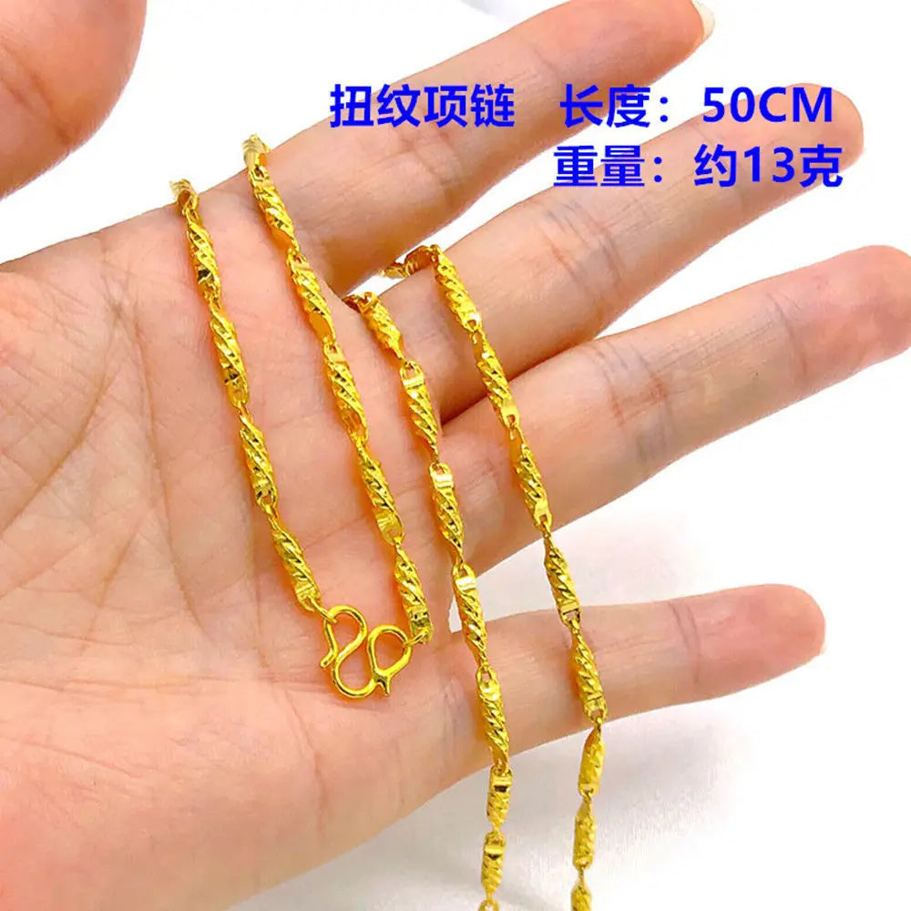 Echtes 18-karätiges Gold
Vergoldete Halskette
Goldfarbene Halskette
Dominante Mode
Trendiger Anhänger, Geschenk für Herren