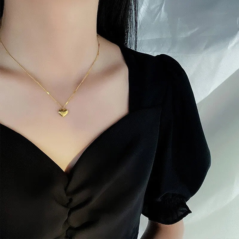 Collier Cœur Doré - L'Éclat d'Amour | Christe Bijoux Éclats