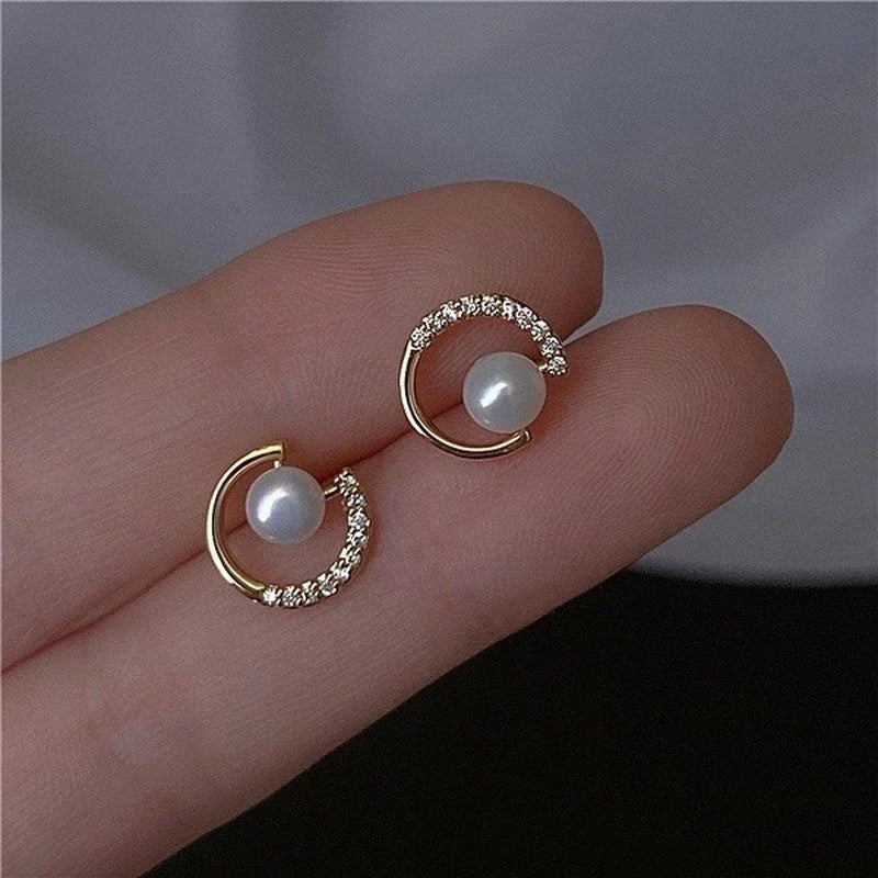 Hochwertiger 14-karätiger Goldschmuck Echte Goldohrringe Luxuriöse gedrehte Ohrstecker für Damen Brincos Pendientes Schmuck