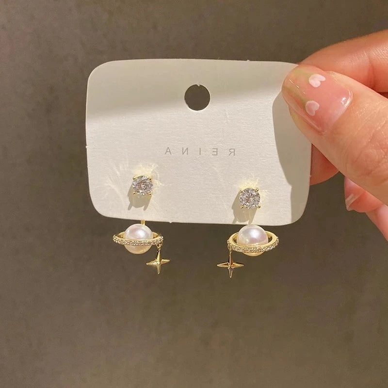 Hochwertiger 14-karätiger Goldschmuck Echte Goldohrringe Luxuriöse gedrehte Ohrstecker für Damen Brincos Pendientes Schmuck