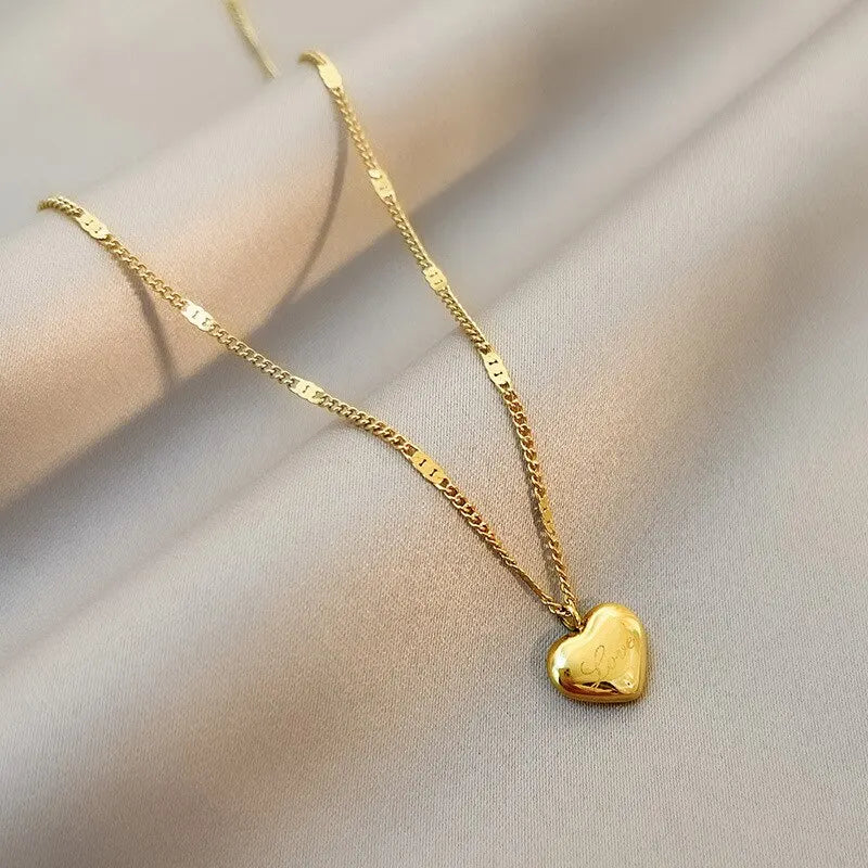 Collier Cœur Doré - L'Éclat d'Amour | Christe Bijoux Éclats
