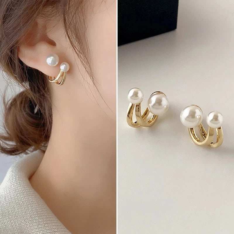 Hochwertiger 14-karätiger Goldschmuck Echte Goldohrringe Luxuriöse gedrehte Ohrstecker für Damen Brincos Pendientes Schmuck
