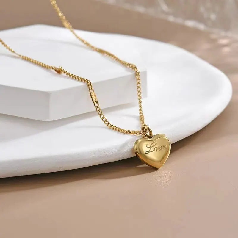Collier Cœur Doré - L'Éclat d'Amour | Christe Bijoux Éclats
