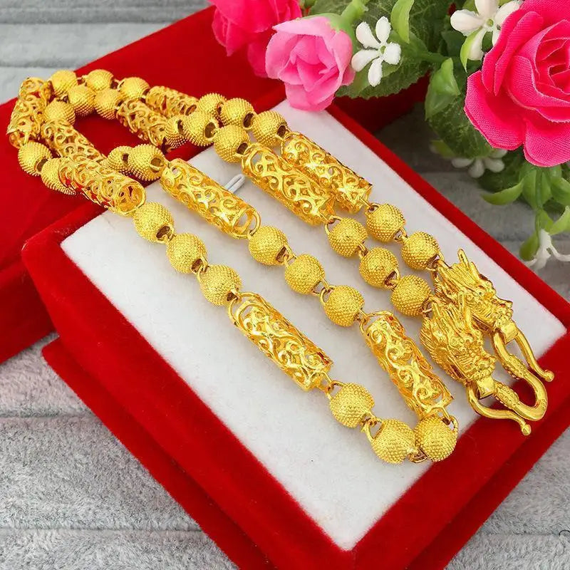 Echtes 18-karätiges Gold
Vergoldete Halskette
Goldfarbene Halskette
Dominante Mode
Trendiger Anhänger, Geschenk für Herren