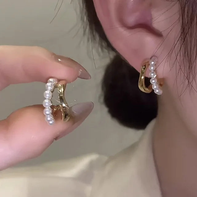 Hochwertiger 14-karätiger Goldschmuck Echte Goldohrringe Luxuriöse gedrehte Ohrstecker für Damen Brincos Pendientes Schmuck