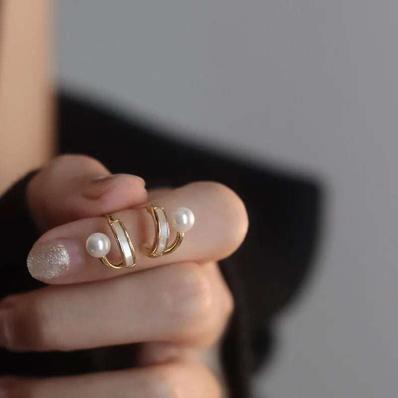 Hochwertiger 14-karätiger Goldschmuck Echte Goldohrringe Luxuriöse gedrehte Ohrstecker für Damen Brincos Pendientes Schmuck